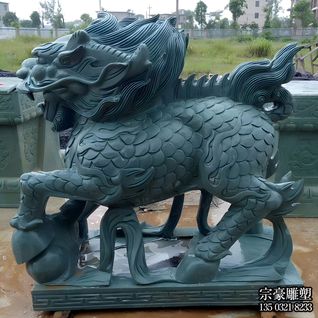 青石仿古石雕麒麟雕塑 青石仿古石雕麒麟雕塑