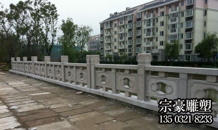 小區公園河道花崗巖鏤空欄桿雕塑