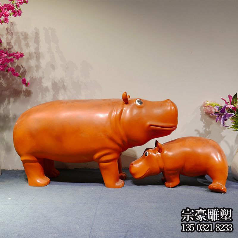 公園里擺放的一大一小的玻璃鋼創意海馬雕塑 公園里擺放的一大一小的玻璃鋼創意海馬雕塑