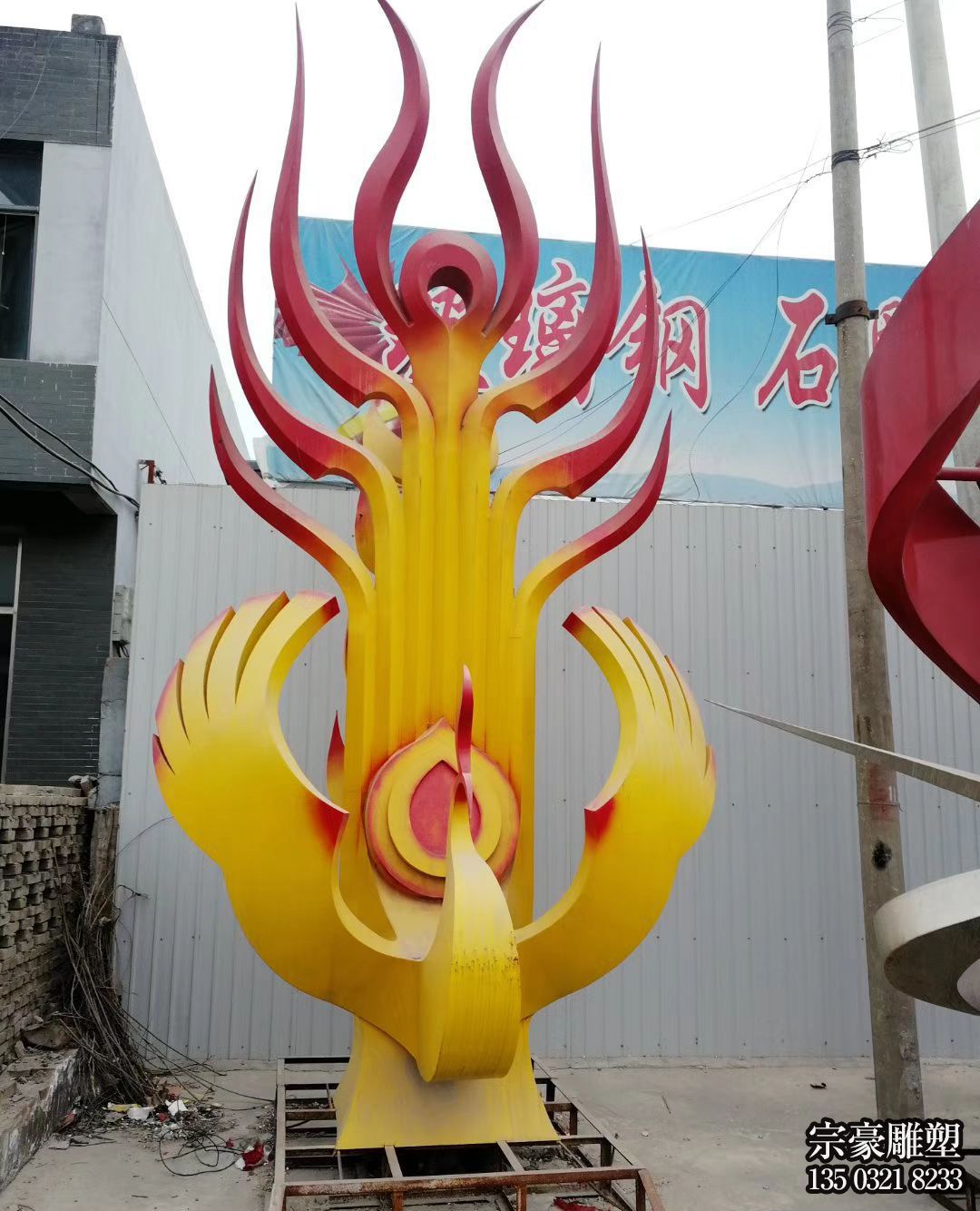 景區(qū)玻璃鋼抽象鳳凰雕塑 景區(qū)玻璃鋼抽象鳳凰雕塑