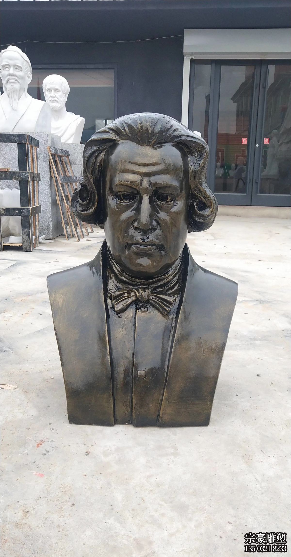 玻璃鋼仿銅西方名人瓦特雕塑 玻璃鋼仿銅西方名人瓦特雕塑