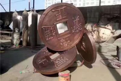 小錢、銅錢，鍛銅景觀雕塑
