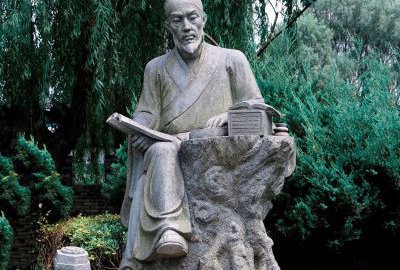古代發明家印刷術發明者沈括石雕塑像